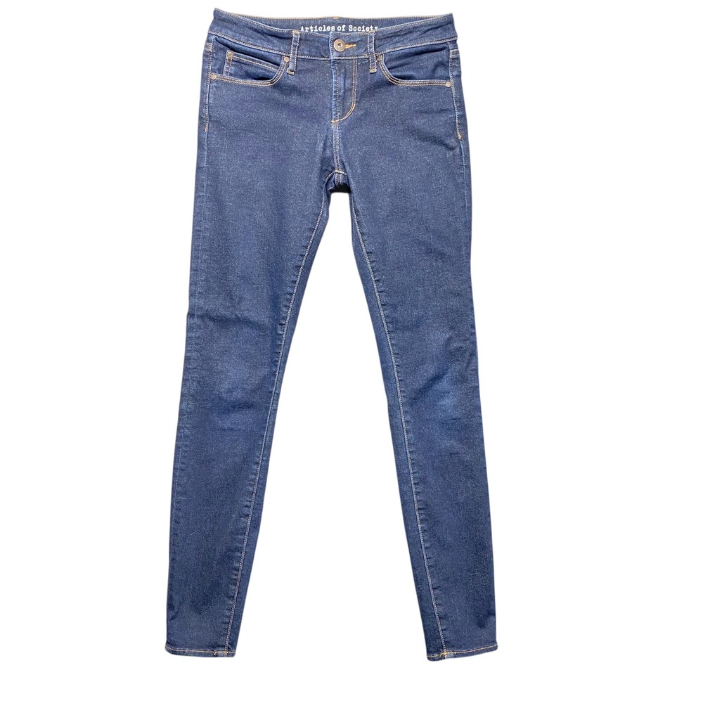 Articles of Society Blue Wash Skinny Jeans Womens Size 26 Cotton Blend‎ Stretch